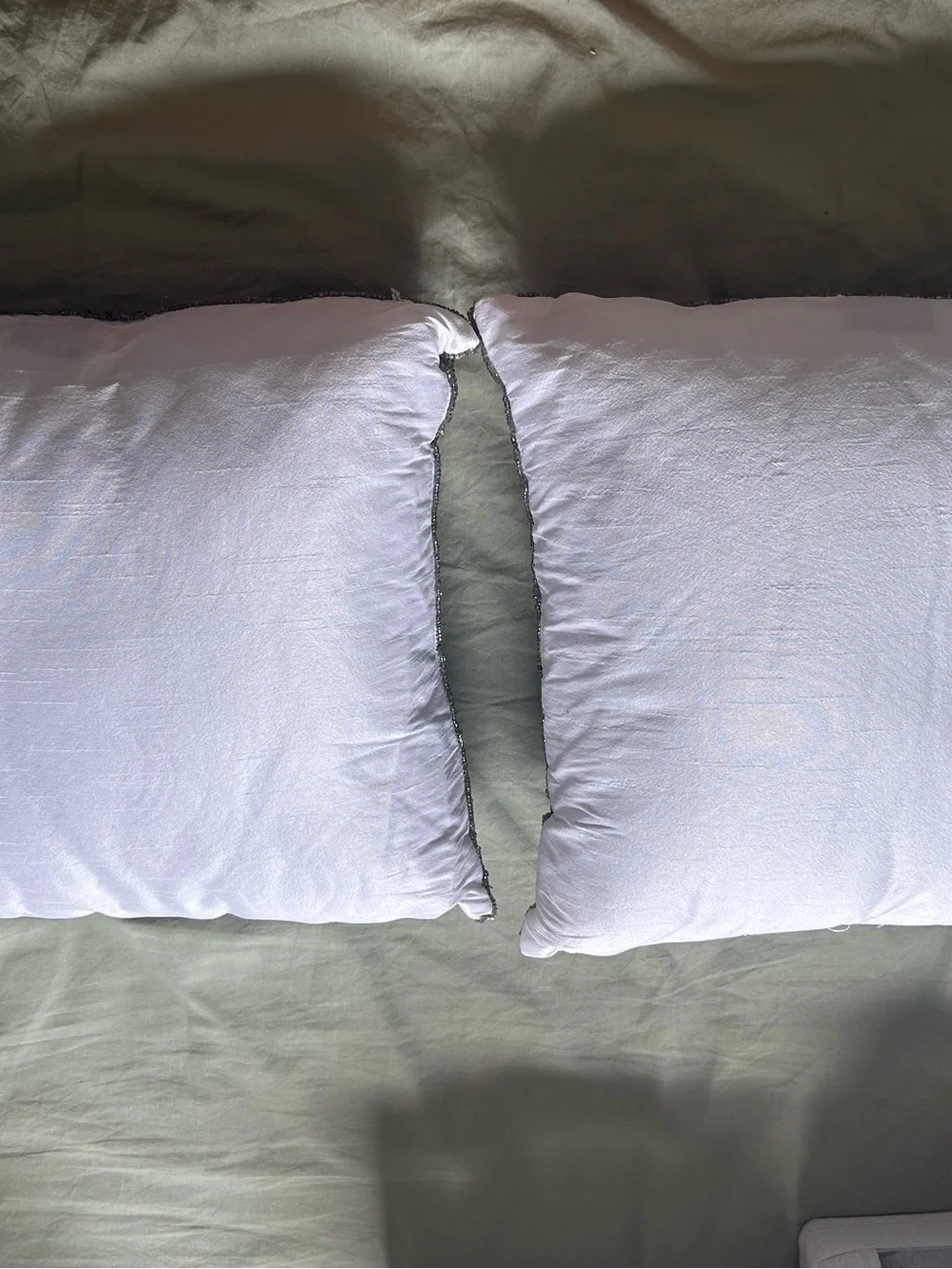 Beaded White Decorative Throw Pillow